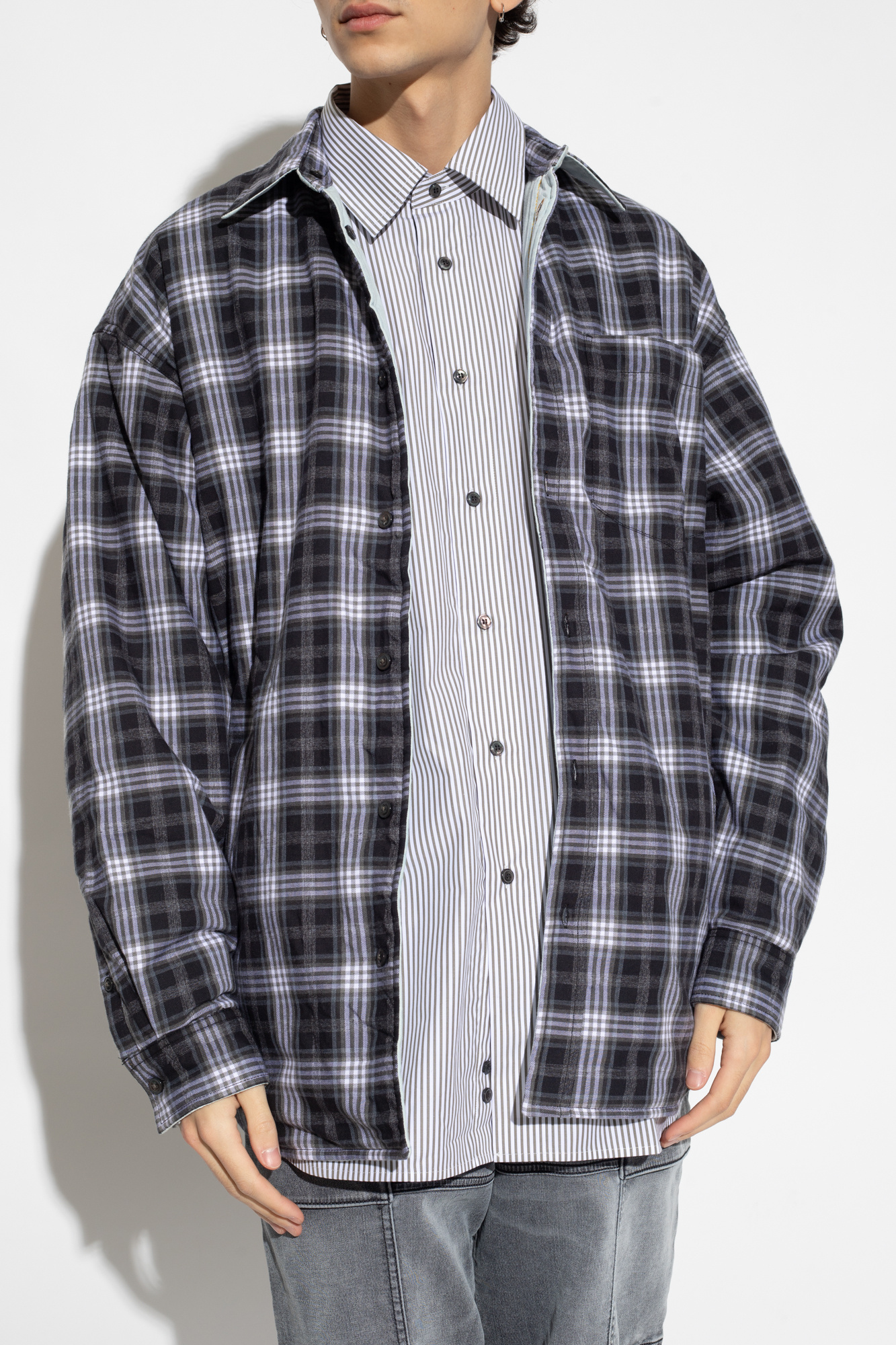Diesel 'S-DEWNY-DOUBLE-CHECK-A' reversible jacket | Men's Clothing